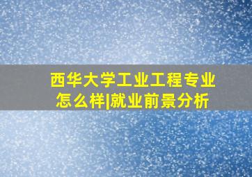 西华大学工业工程专业怎么样|就业前景分析